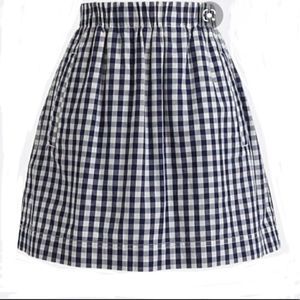 J Crew Gingham Mini Skirt